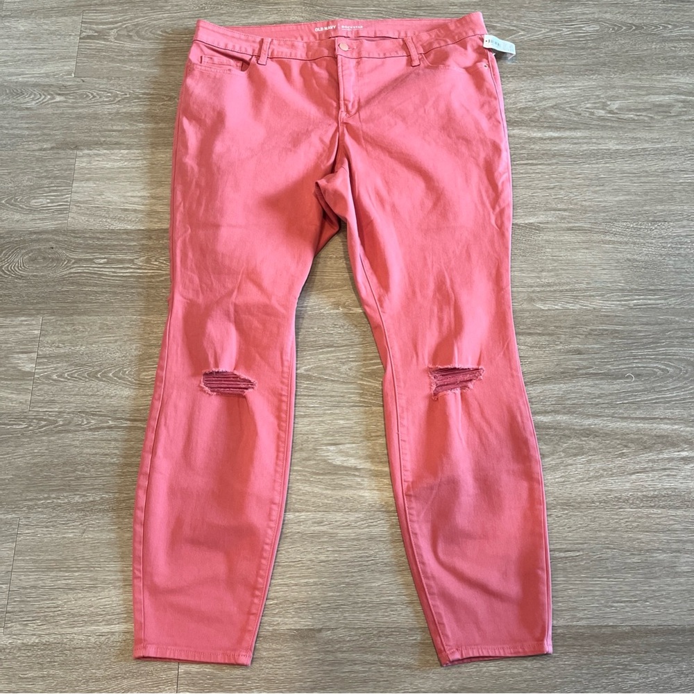 Old Navy Rockstar 22 Long High Rise distressed skinny Jeans